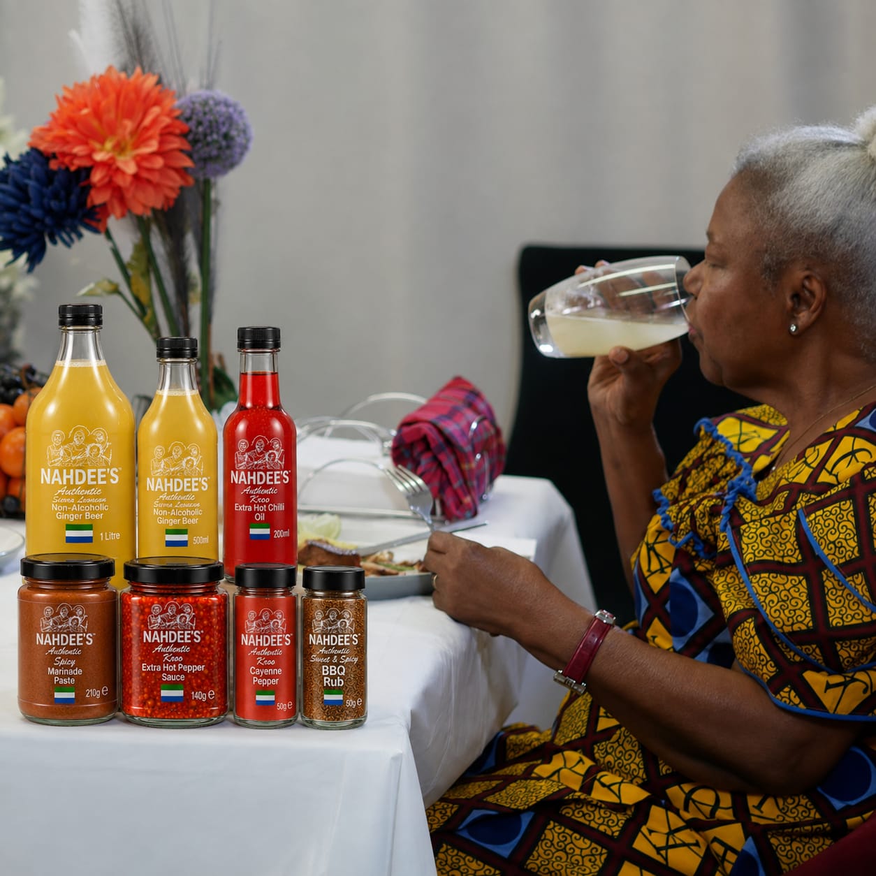 Family sharing food and enjoying NAHDEE'S flavours